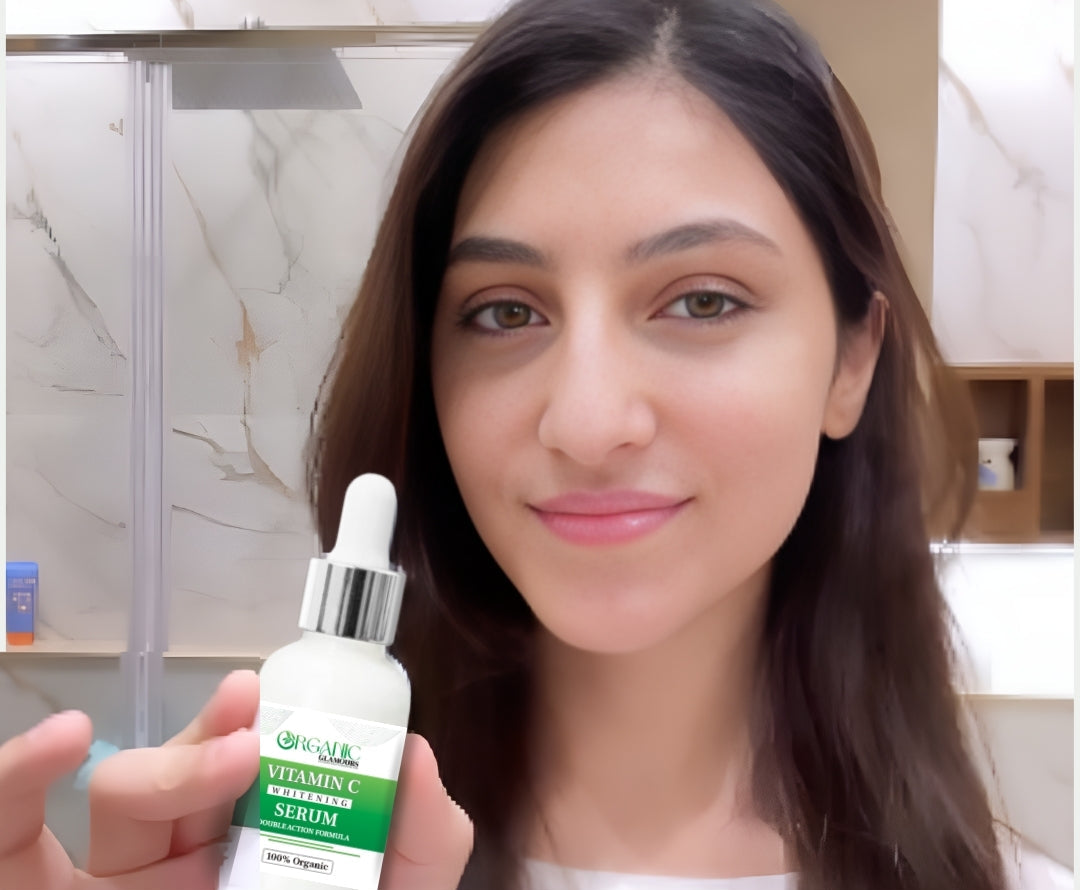 🌱 100% Organic Vitamin C Whitening Serum |20% Ethyl Ascorbic Acid & 2% HA Solution